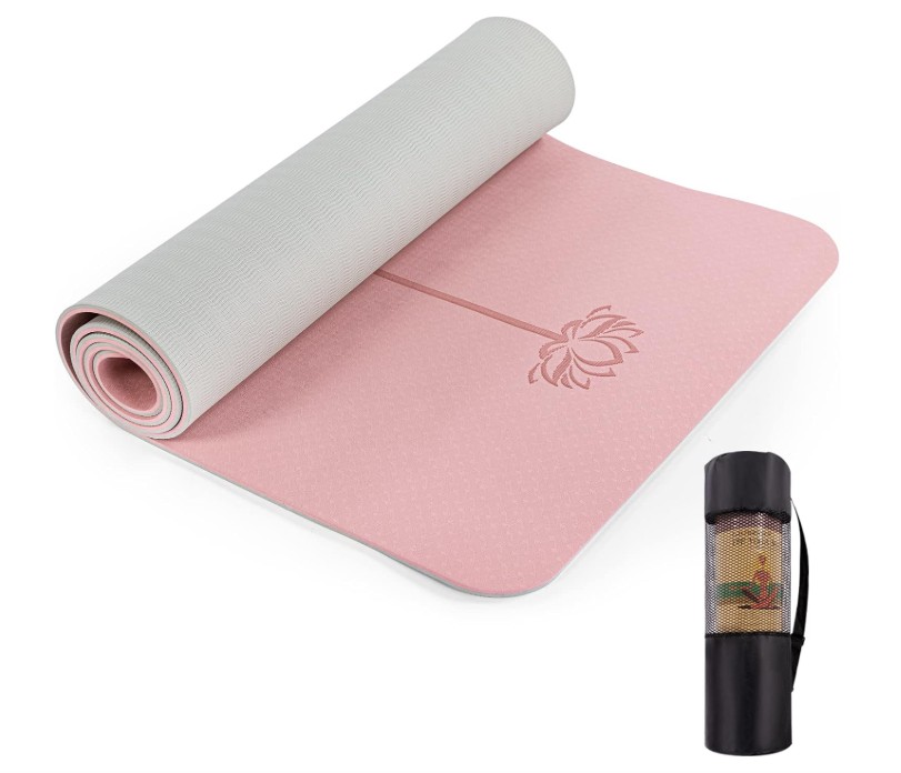 UMINEUX Yoga Mat Extra Thick 1/3\\\'\\\' Non Slip Yoga Mats for Women Eco Friendly TPE Fitness Exercise Mat with Carrying Sling & Storage Bag
